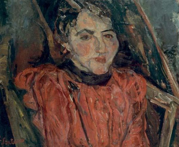 Portrait De Madame X (portrait Rose) Oil Painting by Chaim Soutine