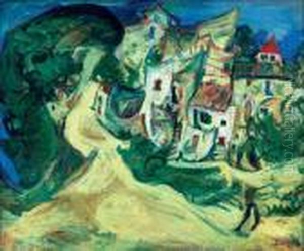 Paysage De Cagnes Oil Painting by Chaim Soutine