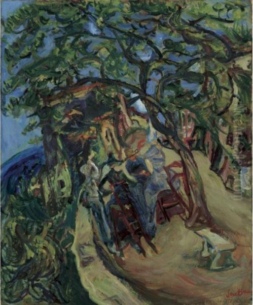 Paysage Avec Des Personnages Oil Painting by Chaim Soutine