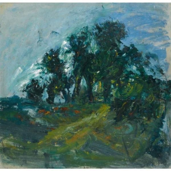 Les Arbres Au Bord De La Route Oil Painting by Chaim Soutine