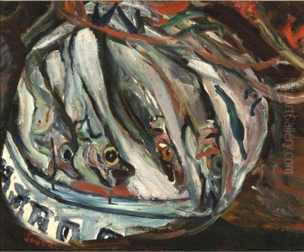 Nature Morte Aux Poissons Oil Painting by Chaim Soutine