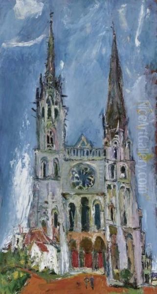 La Cathedrale De Chartres Oil Painting by Chaim Soutine