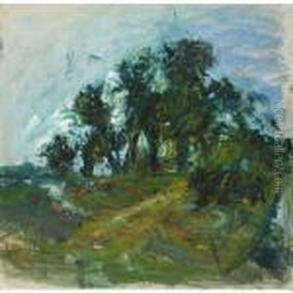 Les Arbres Au Bord De La Route Oil Painting by Chaim Soutine