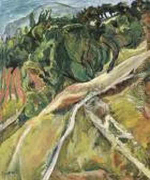 La Route Peu Rassurante Oil Painting by Chaim Soutine