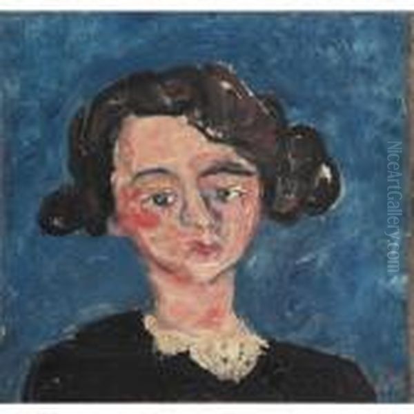 Portrait De Jeune Fille (paulette Jourdain) Oil Painting by Chaim Soutine