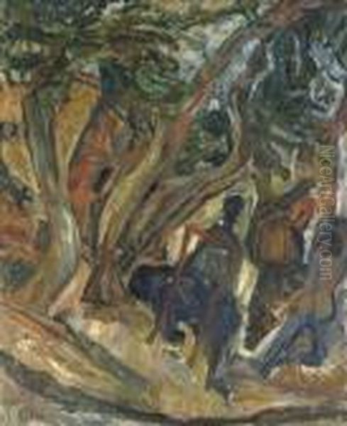 Paysage Avec Des Personnages Oil Painting by Chaim Soutine