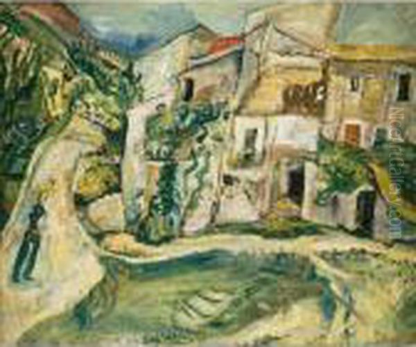 Paysage De Cagnes Oil Painting by Chaim Soutine