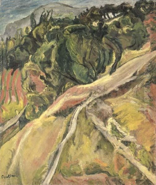 La Route Peu Rassurante Oil Painting by Chaim Soutine