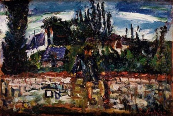 Paysage De Champigny Oil Painting by Chaim Soutine