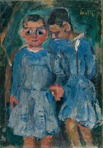 Deux Enfants Oil Painting by Chaim Soutine