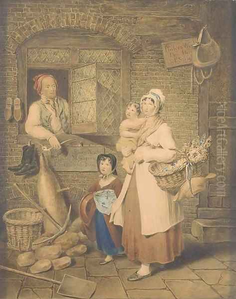 Off to market 2 Oil Painting by English School