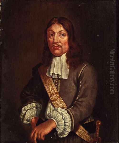 Portrait of George Monck, 1st Duke of Albemarle (1608-1670) Oil Painting by English School