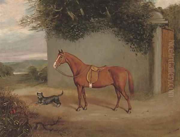 Ready for a country ride Oil Painting by English School