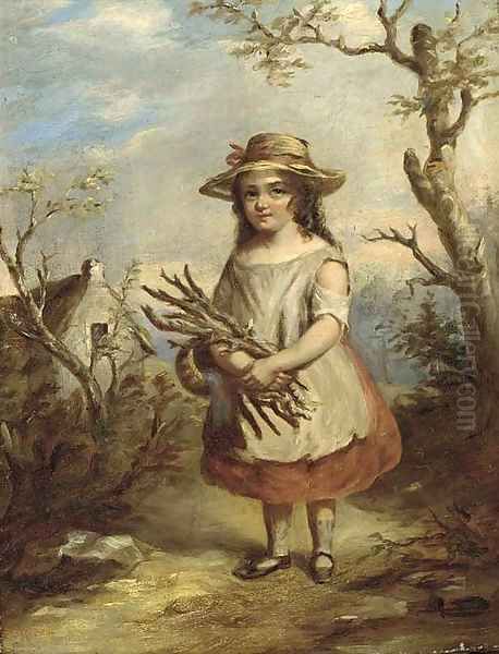 The faggot gatherer Oil Painting by English School