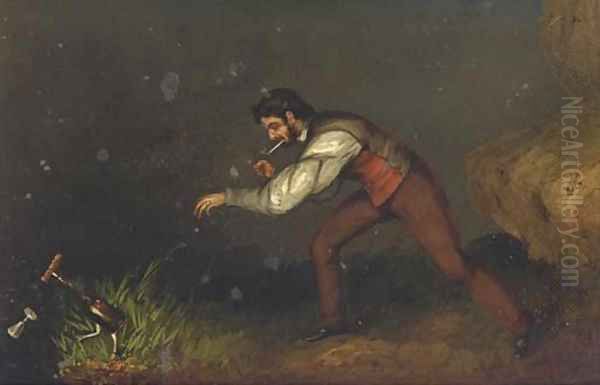 The runaway bottle Oil Painting by English School