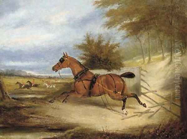 The runaway horse Oil Painting by English School