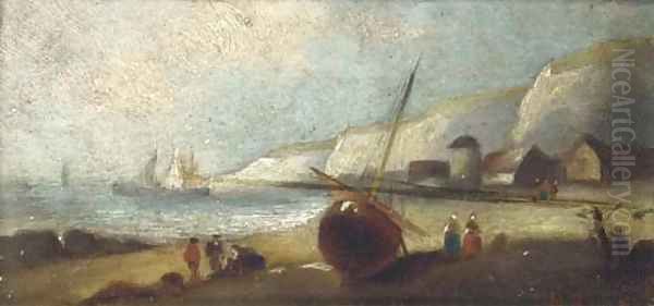 Waiting for the tide Oil Painting by English School