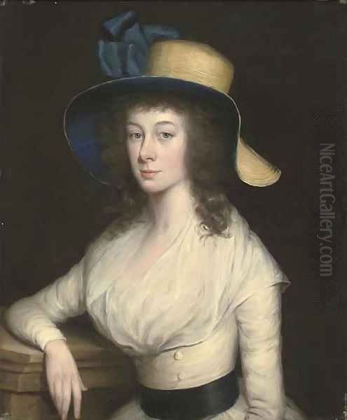 Portrait of a lady, traditionally identified as Lady Anne Ward Oil Painting by English School