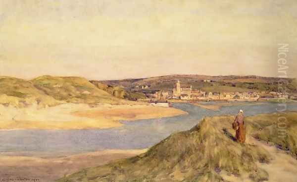 Hayle from Lelant, Cornwall Oil Painting by Herbert Hughes Stanton