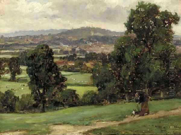 Harrow on the Hill Oil Painting by Herbert Hughes Stanton