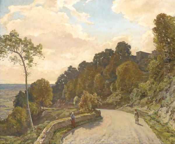 Road up to Cagnes Oil Painting by Herbert Hughes Stanton