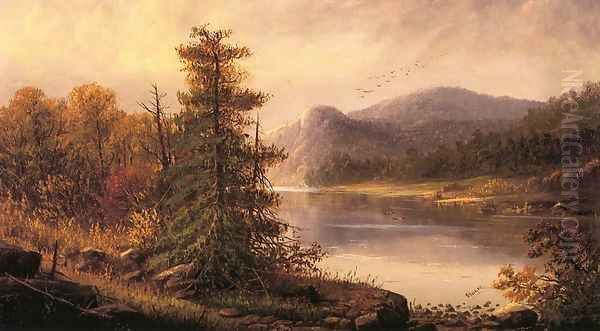 Along the Delaware River Oil Painting by Alexander Charles Stuart