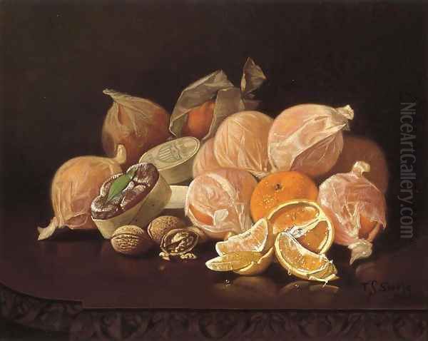 Wrapped Oranges Oil Painting by Thomas Sedgewick Steele