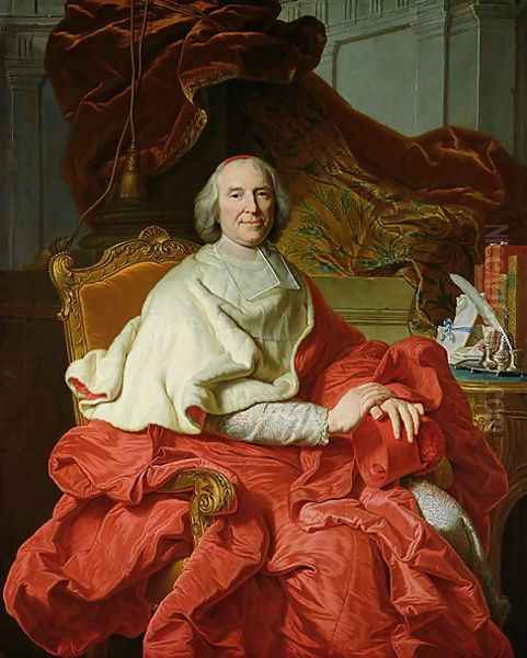 Andre Hercule de Fleury 1653-1743 1728 Oil Painting by Francois Stiemart