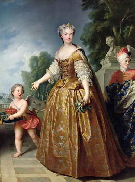 Portrait of Marie Leczinska 1703-68 after 1725 Oil Painting by Francois Stiemart