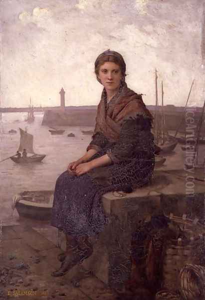 The Fisher Girl Oil Painting by Eugenie Marie Salenson