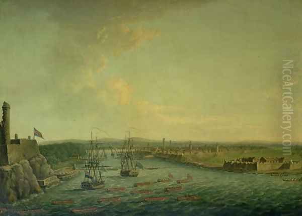 The Siege of Havana in 1762, 1767 Oil Painting by Dominic Serres