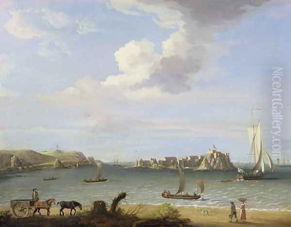 Elizabeth Castle, Jersey, 1764 Oil Painting by Dominic Serres