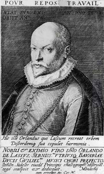 Portrait of Roland de Lassus 1532-94 1593-94 Oil Painting by Jean or Johann Sadeler