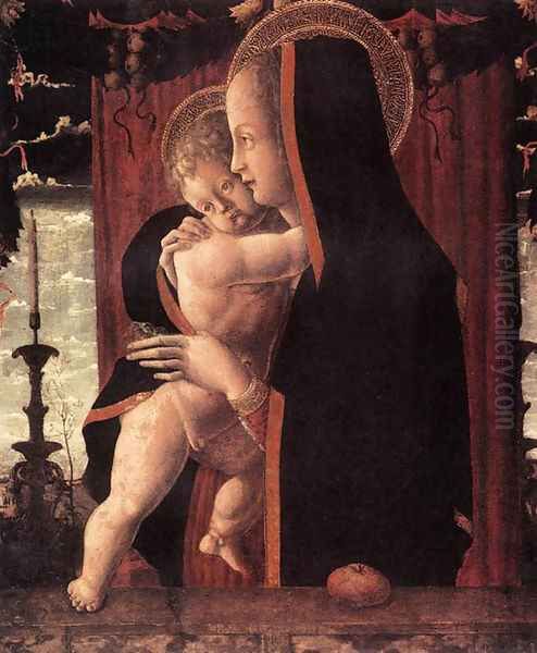 Virgin and Child c. 1460 Oil Painting by Francesco Squarcione