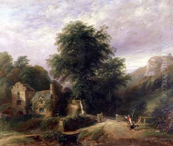 Ogwell Mill, Devon Oil Painting by William Spreat