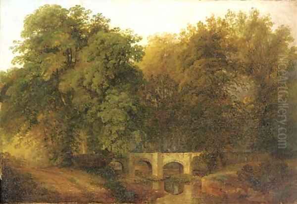 The old bridge Oil Painting by William Spreat