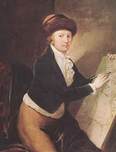 Self-portrait Oil Painting by Johann Jakob Stunder