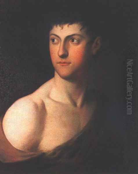 Count Laszlo Festetich as Hercules 1805 2 Oil Painting by Johann Jakob Stunder