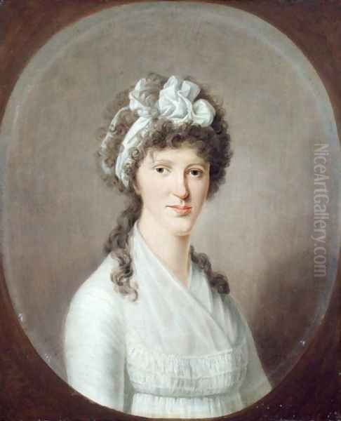 Portrait of a Young Woman, 1799 Oil Painting by Christoph Suhr