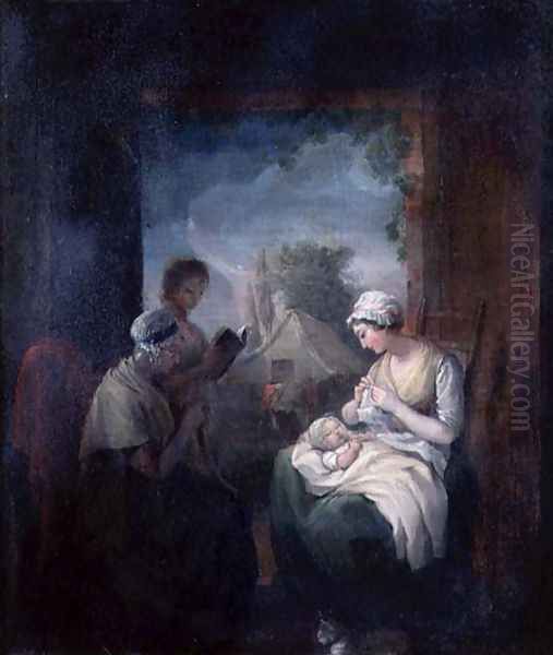 A Quiet Time, c.1810 Oil Painting by Maria Spilsbury