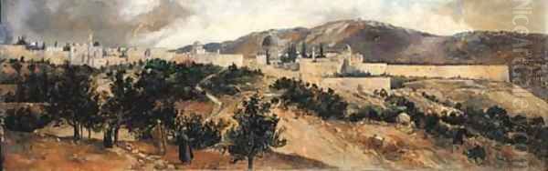 Jerusalem View Oil Painting by Thomas Ralph Spence