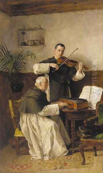 The Duet Oil Painting by Alfons Spring