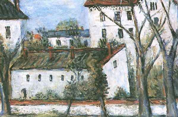 Houses Oil Painting by Emil Schinagel (Szinagel)