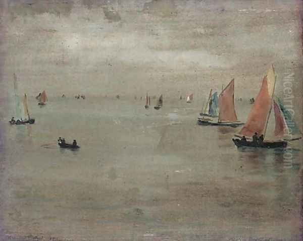 Boats coming home, Les Croisie Oil Painting by Bernard Sickert