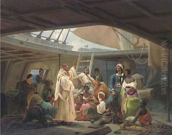 The blessing of the captives Oil Painting by Niels Simonsen