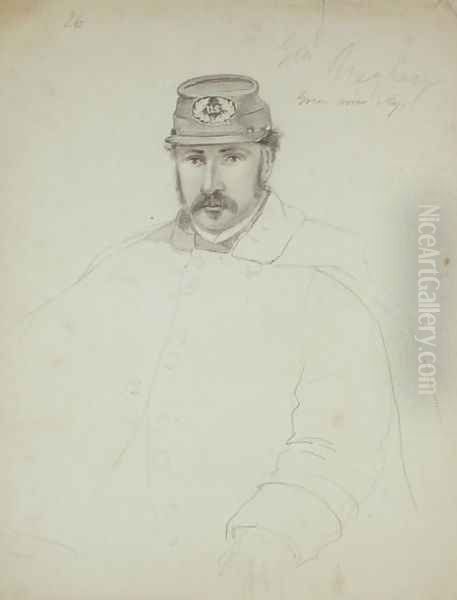 General Negley, Union Army, c.1860 Oil Painting by Francis Schell