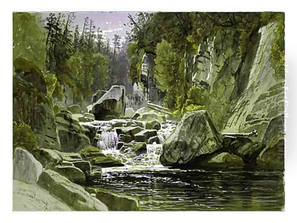 On the Ausable Oil Painting by James David Smillie