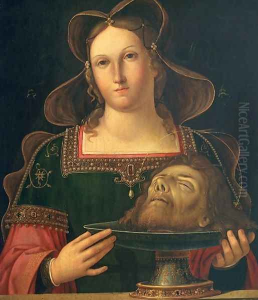 Salome with the head of St. John the Baptist Oil Painting by Antonio da Solario