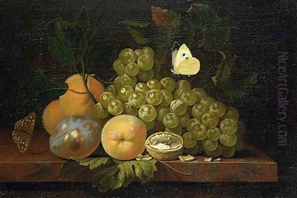 Fruit Study Oil Painting by Ernst Stuven