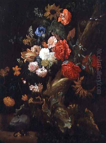 Still Life with Flowers Oil Painting by Ernst Stuven